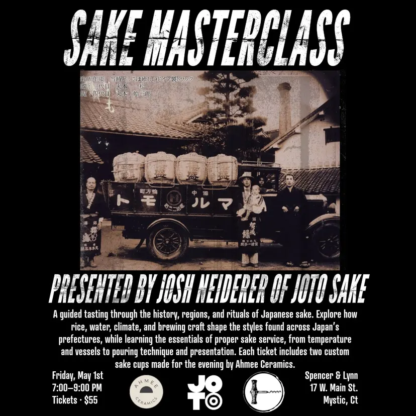 Sake Masterclass with Josh Neiderer of Joto Sake