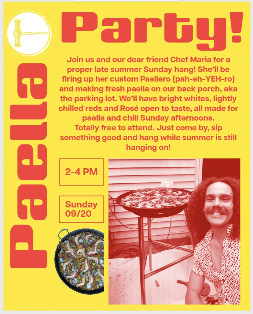 BIG PAN ENERGY-Paella, Late Summer Wines & a Sunday Hang